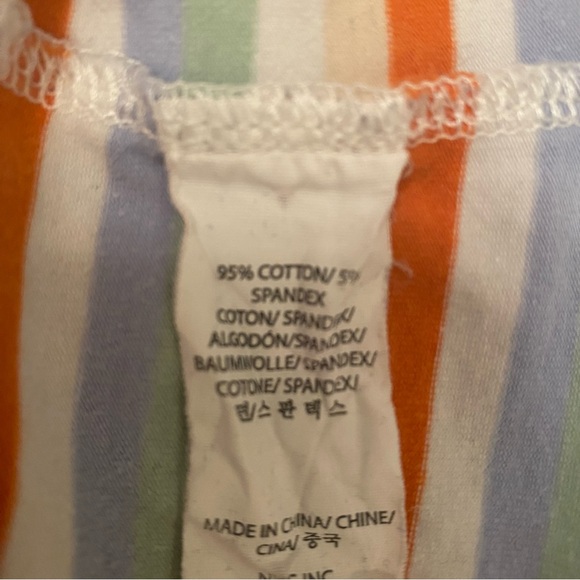 Santa Cruz Sunflower Dot Orange & White Stripe Long Sleeve T-Shirt Size M - Picture 9 of 9